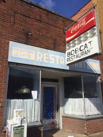 Close up of the front of the restaurant.