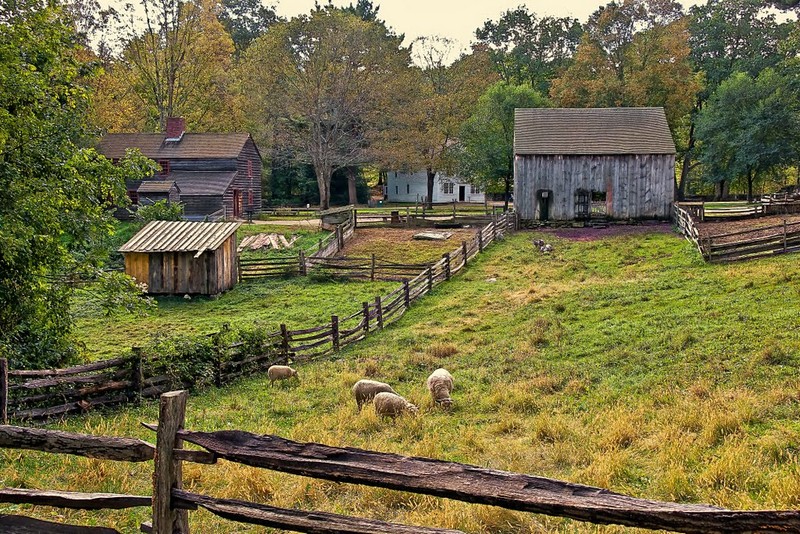 The village features a working farm. Image by C. Phillip Houck, 2011. 