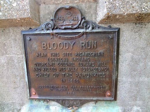 A 1924 plaque commemorating the battle