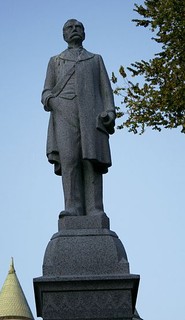 This statue was dedicated in 1905, four years after Rogers died in office from pneumonia. 