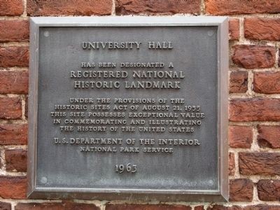 University Hall Historic Marker (image from Historic Markers Database)