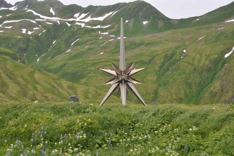 The Second World War peace memorial on Attu Island