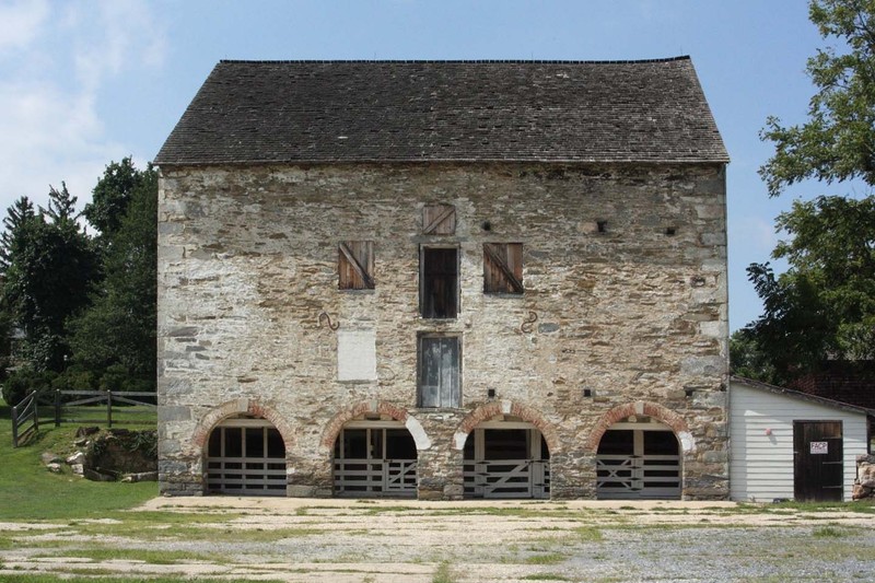 Woodlawn Manor's stone barn (image from Historic Markers Database)