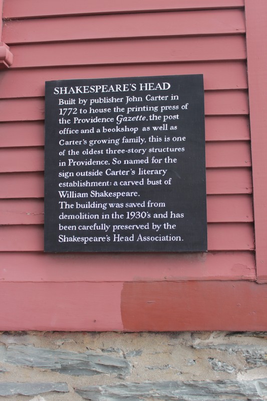 Shakespeare's Head historic marker (image from Historic Markers Database)