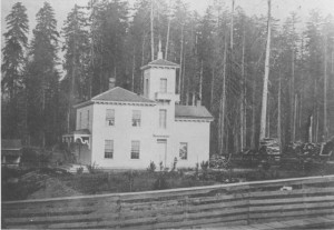 The home of Edmund and Clara Sylvester, where the first meeting of the Women's club of Olympia was held. After attempts to restore it failed it was destroyed by arson in 1961