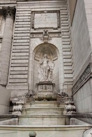 A fountain at the New York Public Library's main branch (image from Historic Marker Database)