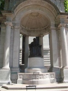 William Cullen Bryant memorial, Bryant Park (image from Historic Markers Database)