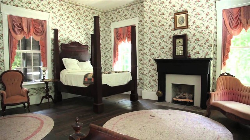 One of the period bedrooms at Rose Mont.