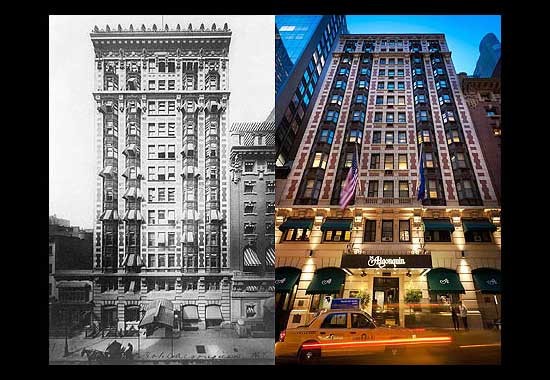 Historic and modern facade of the Algonquin (image from taringa.net)