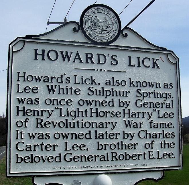 Howard's Lick historical marker