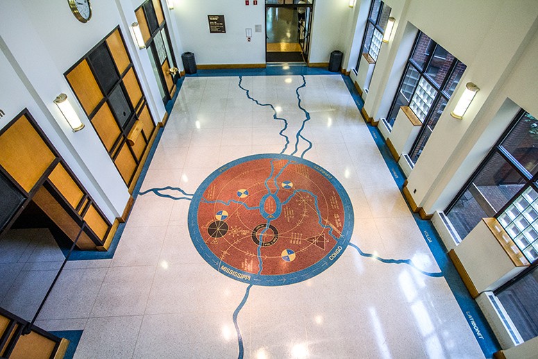 An interior view of the Schomburg Center