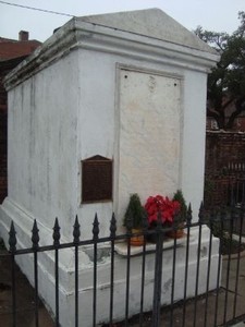 Marker on Marigny gravesite 