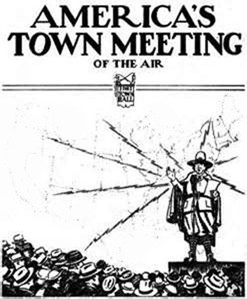 May 30, 1935 - First broadcast of America's Town Meeting of the Air (image from The Town Hall)