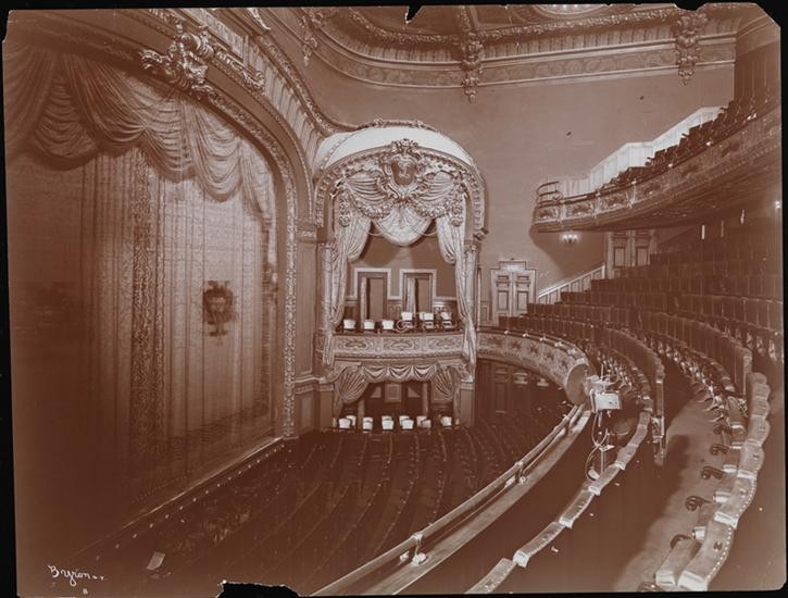 Historic photo of the Lyceum Theatre interior (image from the Museum of the City of New York)