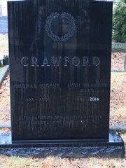 Gravestone of the Sybil F. Crawford, author of Jubilee: Mount Holly Cemetery, Little Rock, Arkansas : Its First 150 Years and Mount Holly Cemetery, Little Rock, Arkansas Burial Index 1843-1993. Photo taken by Randall Crawford.