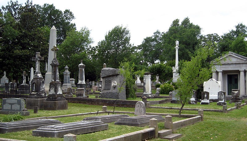 A wide example of the variety of mortuary architecture found at Mount Holly. Photo taken by Bruce W. Stracener.