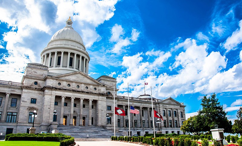 The Arkansas State Capitol in February of 2014.