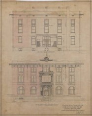 Original architectural drawing of the BPOE Club. Image Credit: UALR Center for Arkansas History and Culture