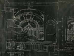 Architectural drawing for the Bernard B. Jacobs Theatre (image from the Shubert Archives)