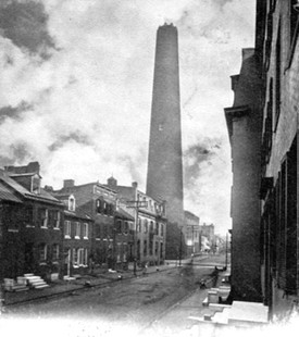 Phoenix Shot Tower in late 19th century