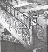 1893 image of aluminum cast staircases, first use of aluminum in construction of buildings 