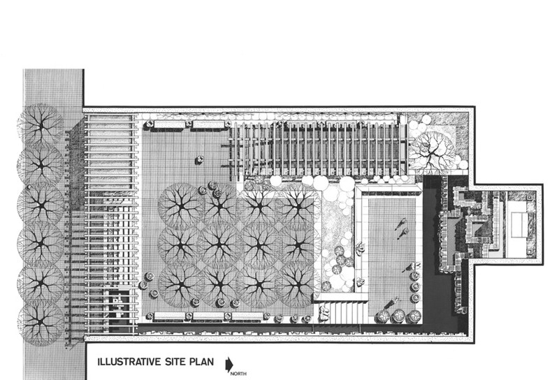 Plan view of Greenacre Park (image from sasaki.com)