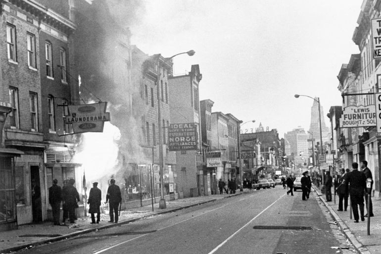 Gay Street on April 6th, 1968. Photo by AP