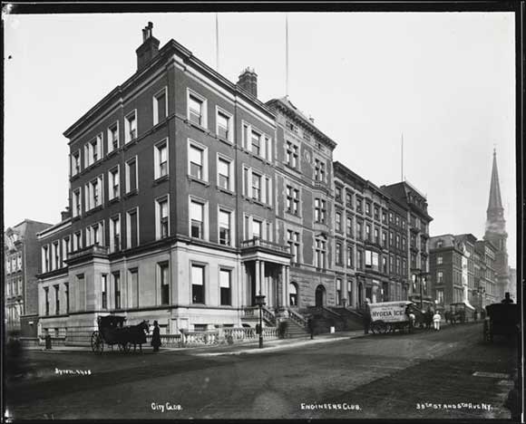 The Engineers' Club, 1897 (image from the Museum of the City of New York)