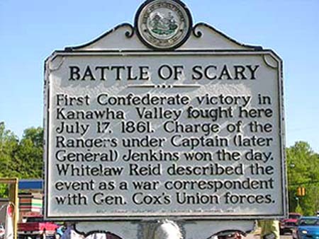 Battle of Scary Creek historical marker