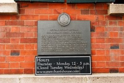 Historic Marker for the Merchant's House (image from Historic Markers Database)