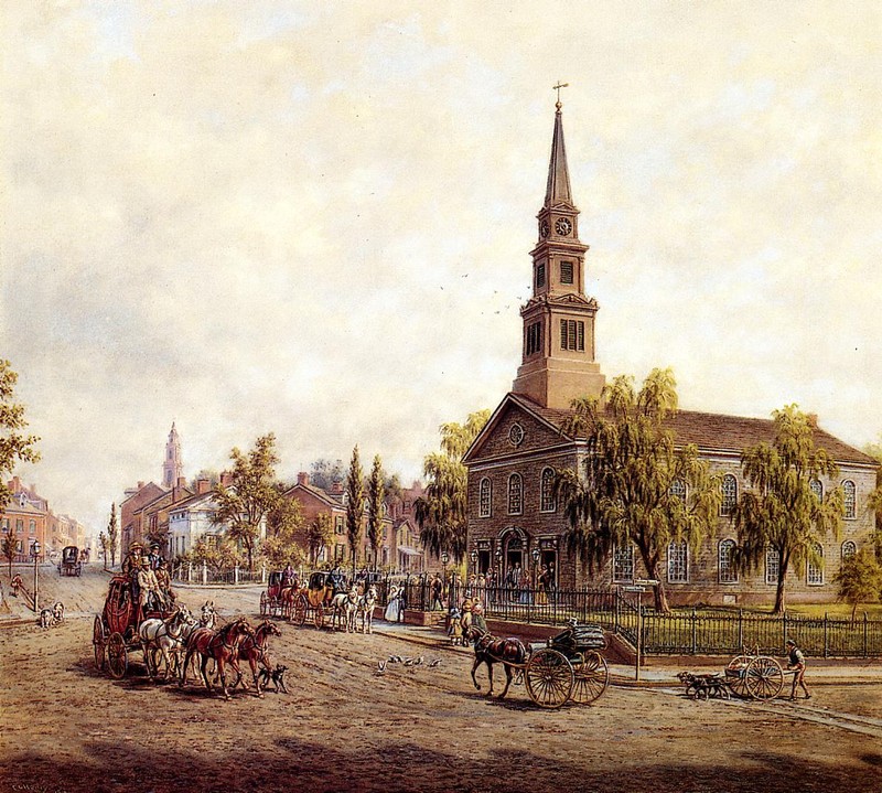 St. Mark's, early 1840s, by Lamson (image from Ephemeral New York)