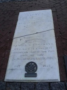 Grave of Daniel D. Tompkins at St. Mark's in-the-Bowery (image from Historic Markers Database)