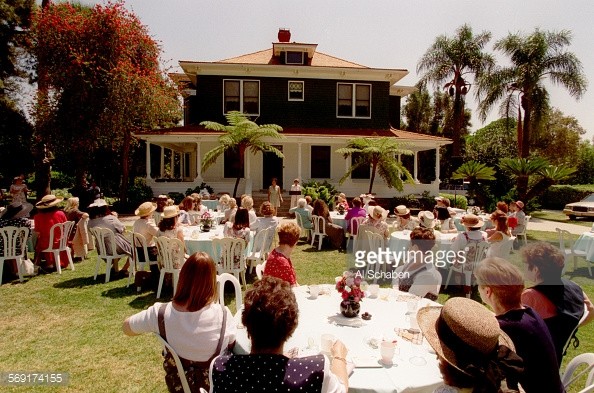 A springtime tea at the Bradford House.