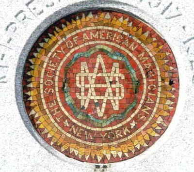 Mosaic emblem of the Society of American Musicians (http://www.findagrave.com/)