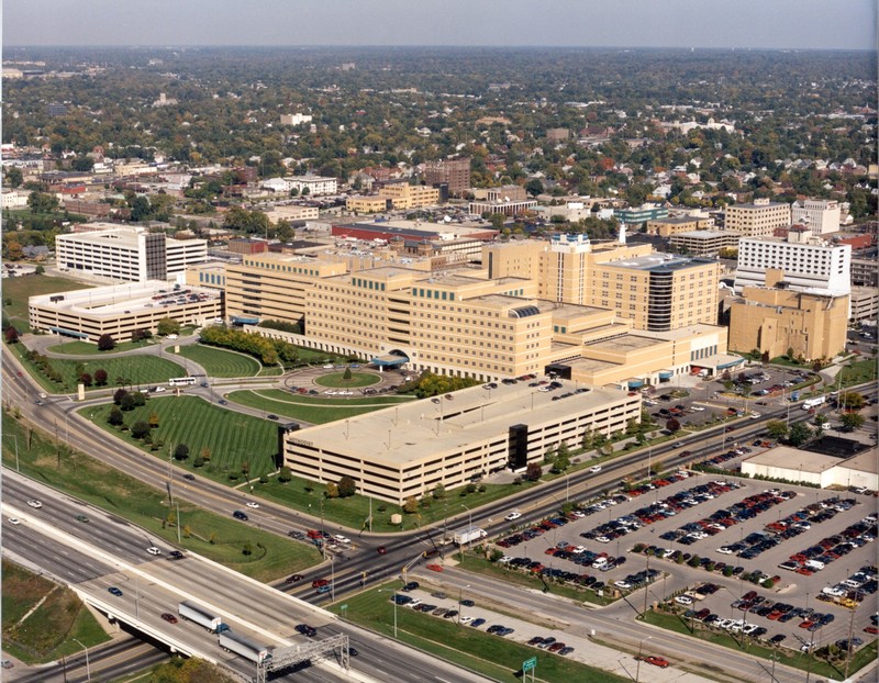 Aerial Photo of Methodist Hospital Building 