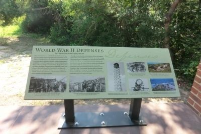 This historic marker tells the story of the Coast Guard, who manned coastal batteries in this area until 1944.  