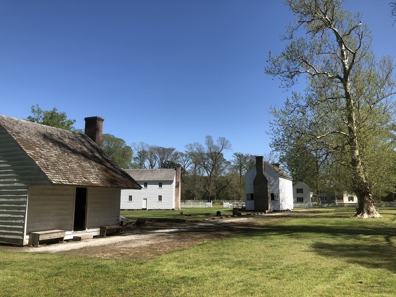 The Enslaved Community (from left to right: Lewis and Judy's Home, Plantation Hospital, and Sucky Davis' Home)