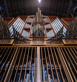 The cathedral installed this organ in 1972. With 6,616 pipes, it is the largest mechanical action organ in North America