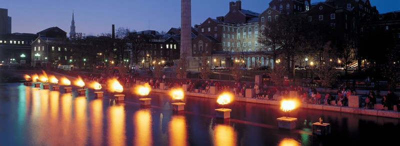 Waterfire in front of the Courthouse