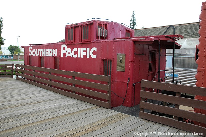 The refurbished 1942 train caboose.