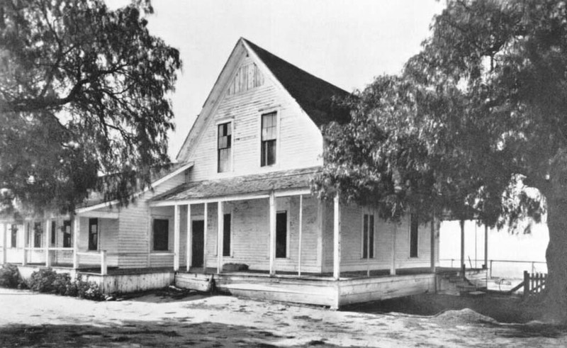 The original Irvine Ranch House.  The museum is now housed in the one-story addition on the left.