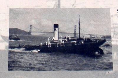 S.S. Frank Buck in distress off Fort Point (image from Historic Markers Database)