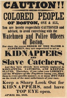 Flyer regarding slave kidnappings, 1851