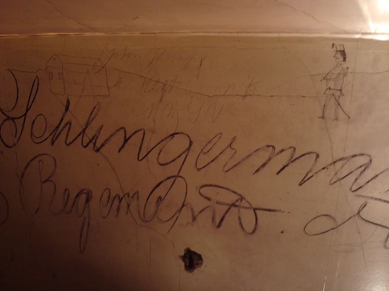 Example of writing and artwork in the attic of Historic Blenheim. 