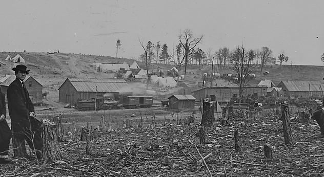 Fairfax Station During the Civil War. Photograph by Matthew Brady.
