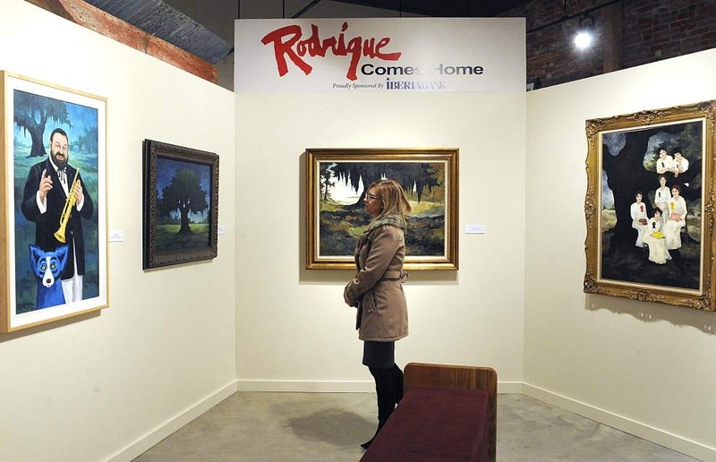 George Rodrigue's artwork on display.