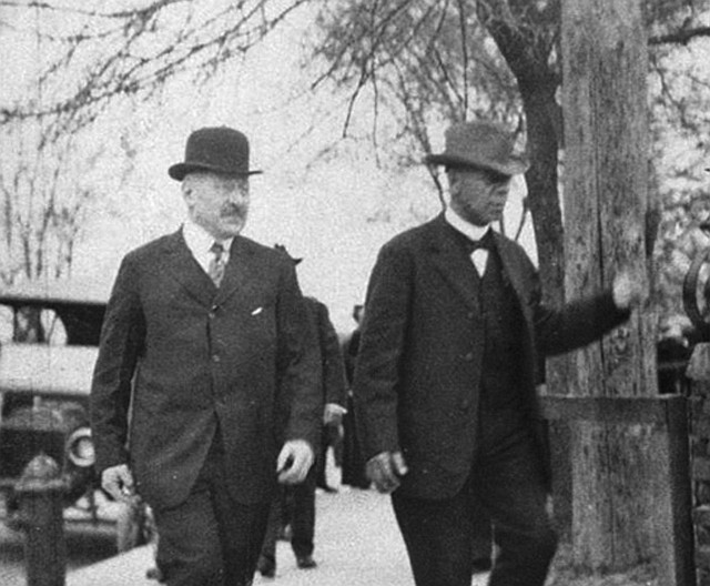 This is a photo of the two who started it all Julius Rosenwald and Booker T. Washington.
Credit: Russell G. Brooker, PhD
