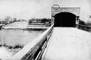 The early days of the Flint River Bridge.