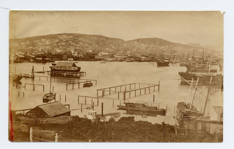 Panorama of San Francisco Bay, 1853 (image from the collections of the Society of California Pioneers)