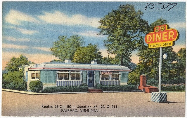 Postcard for the 29 Diner, thanks to the Boston Public Library